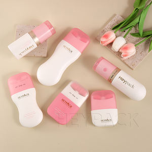 Venta al por mayor OEM botellas cosméticas 60ml 100mL forma ovalada HDPE botella con masaje Roll on Cap para el cuidado del cuerpo - Product Image 2