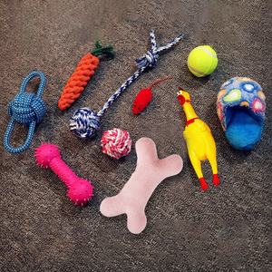 Giocattoli Ecologici per Animali Domestici: Pollo Urlante per Gatti e Cani, Palla Sonora, Osso in Gomma per Pulizia Denti, Set Interattivo - Product Image 5