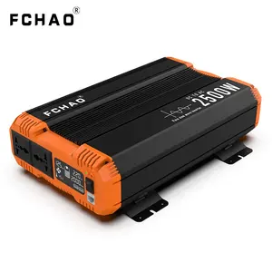 FCHAO2500Wピーク電力5kwインバーター12V24V 48Vから220V230V230Vソーラーパワーインバーター、LCDディスプレイ付きRV用リモコン