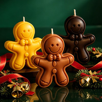 Neuartiges Weihnachtsduftkerzen-Geschenkset, Lebkuchenmann-förmige Duftkerzen für Hochzeits- und Feiertagssouvenirs.