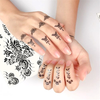 Autocollants de tatouage temporaire noirs, sûrs, non toxiques, imperméables et résistants à la transpiration, pour le corps, idéaux pour les vacances, les fêtes et les festivals