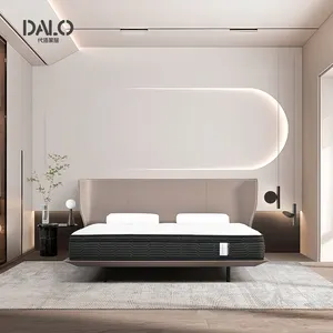 Hot Selling Top Layer Cowhide Double Bed Italian Simple Solid Wood Cowhide Soft Pack Bed Master Bedroom High Foot Bed