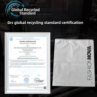 Sac en plastique refermable avec fermeture éclair, certifié GRS, PCR 100% recyclé, LDPE recyclable, logo personnalisé, emballage pour vêtements, shorts, sous-vêtements