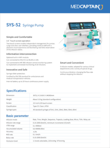 Bomba de Jeringa Veterinaria Medcaptain SYS-52 VET para Clínica Veterinaria y Hospital de Mascotas - Product Image 5
