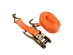 2 pouces 5000kg 10m Longueur d'arrimage à cliquet <span class=keywords><strong>PES</strong></span> personnalisé avec double crochet en J - Product Image 5