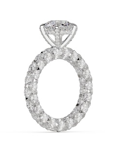 แหวนอินฟินิตี้ ทองคำขาว 18K แหวนเพชรคลาสสิก รับรองโดย IGI สำหรับงานแต่งงานและหมั้น - Product Image 4