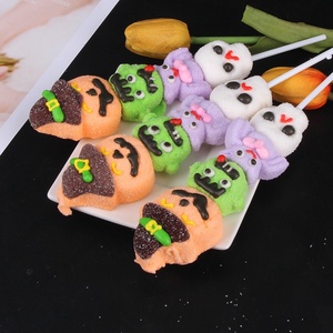 Cổ điển 36g Halloween phim hoạt hình kẹo mút <span class=keywords><strong>Marshmallow</strong></span> Kẹo mềm vui lừa bình thường bữa ăn nhẹ hàng loạt Halal ngọt <span class=keywords><strong>Cube</strong></span> - Product Image 3
