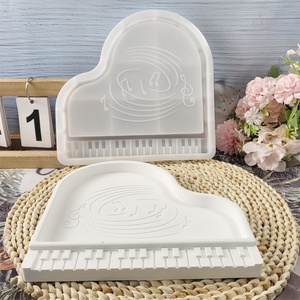 Moules de coulée en résine faits à la main pour bricolage ornements décoratifs Ins Style Silicone Piano plateau moule X0328 - Product Image 3