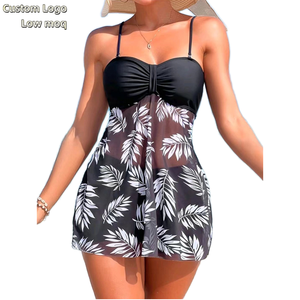Maillots <span class=keywords><strong>de</strong></span> <span class=keywords><strong>bain</strong></span> <span class=keywords><strong>tankini</strong></span> grande taille pour femmes contrôle du ventre deux pièces <span class=keywords><strong>maillot</strong></span> <span class=keywords><strong>de</strong></span> <span class=keywords><strong>bain</strong></span> modeste jupe à fleurs haut avec shorty personnalisé OEM ODM - Product Image 1