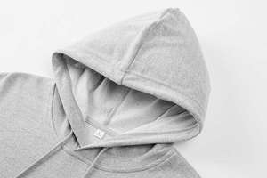 Sudadera CON CAPUCHA DE MODA pesada con logotipo personalizado para hombre, de gran tamaño, liso, de poliéster/algodón liso, con capucha de primavera, fabricante directo - Product Image 6