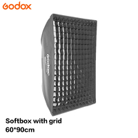 GODOX Softbox 60*90cm persegi panjang Softbox sarang lebah kisi Softbox dengan Bowens untuk Studio potret Speedlite potret Unit Flash