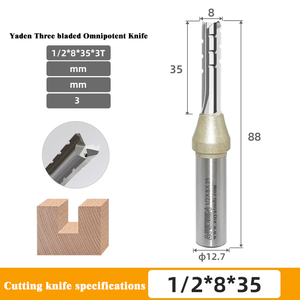 Cuchillo de corte versátil de tres hojas Yaden AK47, cuchillo recto TCT para cortar tableros ecológicos artificiales, máquina de perforación y tallado. - Product Image 5