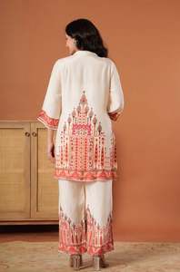 Kurti Pant Designer Coord Set <b>Crop</b> <b>Top</b> and Pant Coord Set Shirt and Trouser Matching Coord Set - Product Image 5