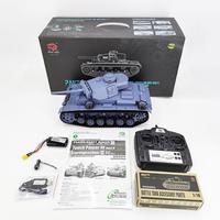 Tanque RC Henglong 3848-1 1/16, Tanque Mediano Alemán Panther III L, Tanque de Batalla con Bombas Infrarrojas, Regalos de Navidad, Juguetes, Modelos
