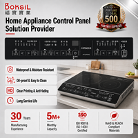 Teclado de Membrana Personalizado con Superposición Gráfica, Botón de Encendido, Teclado Numérico, Ventana LED Transparente, Placa Frontal para Cocina de Inducción