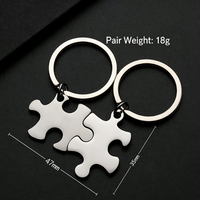 Gantungan Kunci Puzzle - Gantungan Kunci Penyimpanan Koin Baja Anti Karat Vintage Kosong, Liontin Aksesori Fashion, Gantungan Kunci Baja Anti Karat Custom