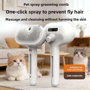 Cepillo Pulverizador Autolimpiante para Mascotas, Cepillo Deslanador para Perros y Gatos, Herramienta de Aseo Antipelos Voladores con Base de Tanque de Agua, Venta al por Mayor - Product Image 3