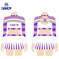 Uniformes pour adolescentes personnalisées Cheerleading violet School Cheer Girl robe uniforme pour femmes avec des couleurs vives