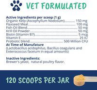 Poudre de soutien aux allergies pour chiens et chats Supplément immunitaire aux allergies pour soulager les démangeaisons et la santé digestive