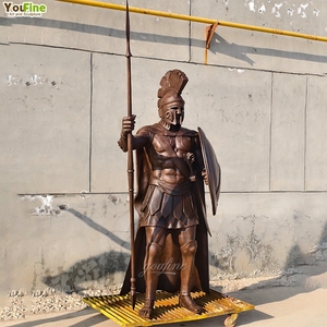 YOUFINE Statua Scultura in Bronzo di Guerrieri Spartani e Gladiatori per Giardino, Parco, Esterni, Stile Greco - Product Image 4