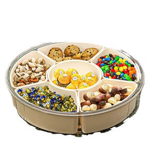 Wholesale Rotate Charcuterie Container Snackle <b>Box</b> Divided Serving Tray Portable <b>Storage</b> Organizer for Candy Fruits Nuts Spice - Product Image 1