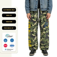 TaiDe, fabricant leader de vêtements, pantalon de survêtement camouflage pour homme, imprimé graphique, camouflage vintage, streetwear, jogging ample en molleton