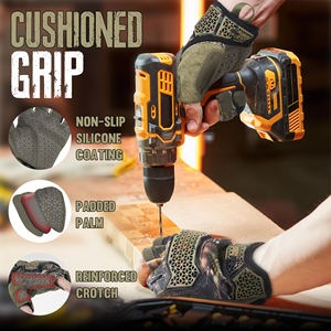 Tres medios dedos Camo caza senderismo pantalla táctil ciclismo motocicleta tiro guantes tácticos TPR guante protector de impacto - Product Image 2