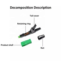Conector Rápido de Fibra Óptica SC APC