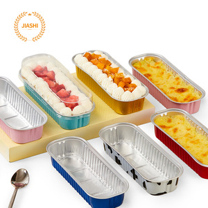 Bán Buôn 6.8Oz Hình Chữ Nhật Nhôm Lá Nướng Cốc Có Nắp Đậy Mini 200Ml Bánh Chảo Cho Sproks Loaf Cheesecake Container Bánh Công Cụ - Product Image 3