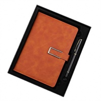 Ensemble cadeau de carnet en cuir PU et papier PP écologique avec logo personnalisé, stylo en métal, coffret cadeau promotionnel d'entreprise