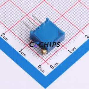 Resistencia Ajustable/Potenciómetro 3296X-1-102LF, Componente de Orificio Pasante (THT)-3P, 9.5x4.9mm, Resistencia de 1kOhm, 10%, 500mW, 250ppm ℃ - Product Image 2