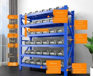 6 שכבות מחסן מיסוך 150 ק "ג לכל שכבה מדפי פלדה מדפים רב מתלים - Product Image 4