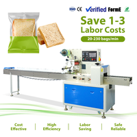 Hochgeschwindigkeits-Automatische Horizontale Multifunktions-Verpackungsmaschine, Toastbrot PE-Folie PVC-Folie Kissenverpackungsmaschine