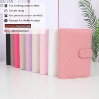 Yihe Meilleure Vente Planner à Reliure 6 Anneaux Dorés en Cuir Grainé A6 avec Fermoir à Feuilles Mobiles pour l'École Noël Anniversaire