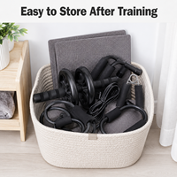 Kit de Gimnasio Compacto y Portátil para el Hogar con Rueda Abdominal, Cuerda para Saltar y Banda en Forma de Ocho, Set de Fitness para Interiores en Espacios Pequeños