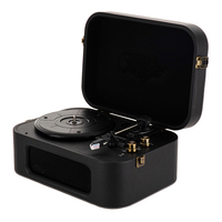Gramophone Vinyl Records Enregistrement Rétro Valise Construit en Blue Tooth Écouteurs Haut-parleurs Tourne-disque Lecteur