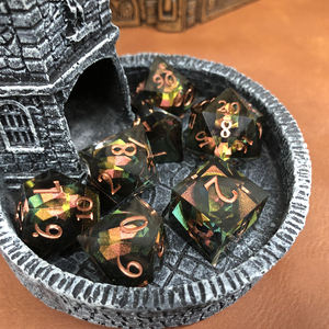 <span class=keywords><strong>Jeu</strong></span> de dés polyédriques élémentaires de crâne DnD en vente avec une bonne qualité de produit - Product Image 3