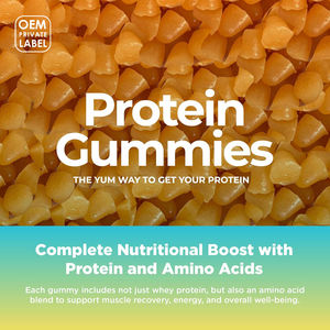 Gummies protéinés pour adultes OEM, Whey, <span class=keywords><strong>BCAA</strong></span>, Créatine monohydrate, <span class=keywords><strong>sans</strong></span> <span class=keywords><strong>sucre</strong></span>, produits de beauté, gestion de l'énergie, nutrition sportive - Product Image 6