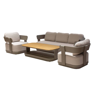 Bộ ghế <span class=keywords><strong>sofa</strong></span> ngoài trời bằng gỗ tếch nguyên khối, chống thấm nước, kết hợp nhiều món, dùng cho biệt thự, chống nắng, thích hợp cho sân vườn - Product Image 2