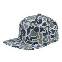 Casquette Snapback 7 Panneaux Camouflage Personnalisable avec Logo, Perforations Découpées au Laser, Visière Plate, Imperméable, pour le Golf