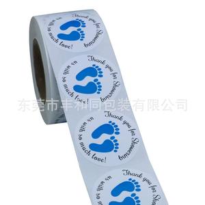 <b>Clear</b> BOPP Circular Stickers 1 Inch Self Adhesive <b>Gloss</b> Lamination Cute Design For Promotional Activities - Product Image 3