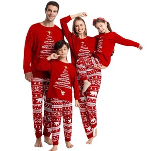 <span class=keywords><strong>Christmas</strong></span> Snow Pattern Vestuário Pai-filho Atacado Combinando Família Pijama Conjuntos Pijama De Natal - Product Image 4