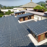 Vente directe d'usine, tuiles de toit en plastique OEM, résine ASA, tuiles synthétiques, Chine