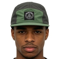 Casquette de camping en nylon pour l'extérieur, casquette snapback à visière plate avec logo tissé personnalisé, chapeau de campingur respirant et à séchage rapide pour le camping