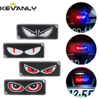 Nouveau feu arrière de moto LED 12V, œil de démon rouge et bleu, haute luminosité, 100% compatible, mini lampe d'avertissement de conduite