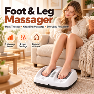 Masajeador Eléctrico de Pies y Piernas con Calor, Amasamiento y Vibración, Máquina de Masaje de Pies Portátil para Relajación en el Hogar - Product Image 1