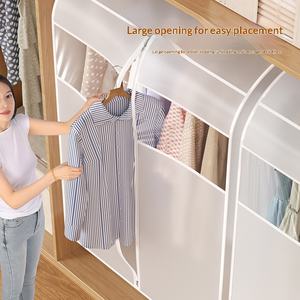 Housse de protection transparente 3D en PEVA anti-poussière et anti-humidité pour vêtements, idéale pour armoire, chambre et rangement de voyage - Product Image 4