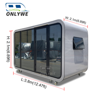 ONLYWE Design personnalisé10 20 40 FT Outdoor apple Cabin Home Backyard Office Pod apple Office Cabin House for Unused Land
