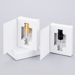 Lingka Empty Glass Perfume Sample Bottles Cylinder Shape <b>Pump</b> Sprayer 5ml 10ml Refill Bottle Box - Product Image 3