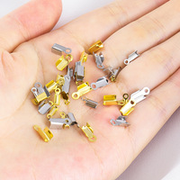 Fermoir en Cordon de Cuir pour Collier et Bracelet DIY, Bijoux Faits Main, Embout en Acier Inoxydable à Sertir